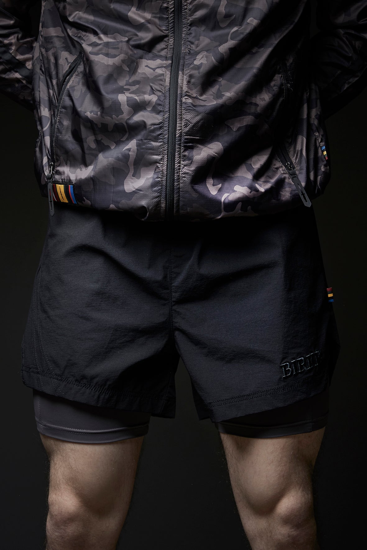 DIVISION 2 in 1 shorts - 5" BLACK