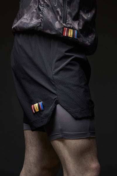 DIVISION 2 in 1 shorts - 5" BLACK