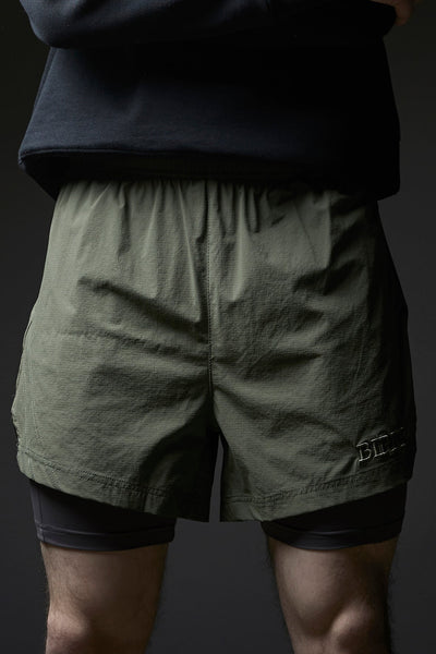 DIVISION 2 in 1 shorts - 5" RANGER GREEN