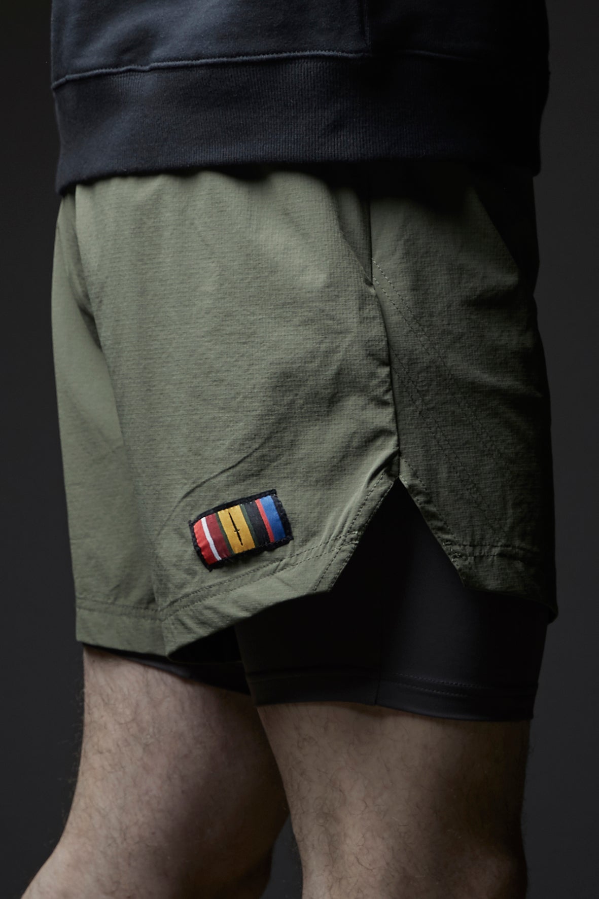 DIVISION 2 in 1 shorts - 5" RANGER GREEN