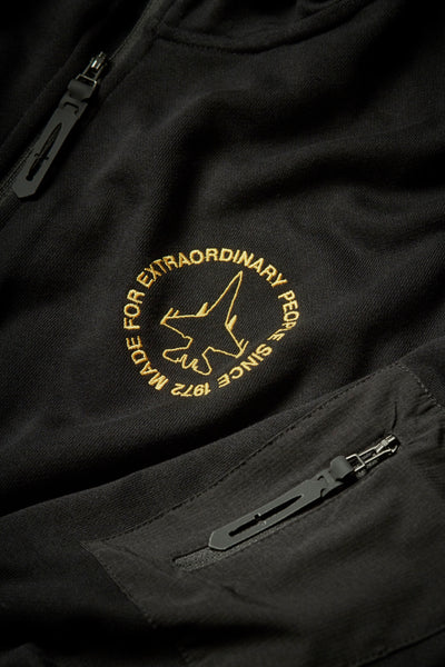FIGHTER ¾ ZIP SWEATSHIRT - BLACK