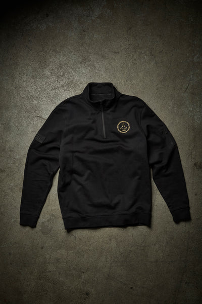 FIGHTER ¾ ZIP SWEATSHIRT - BLACK