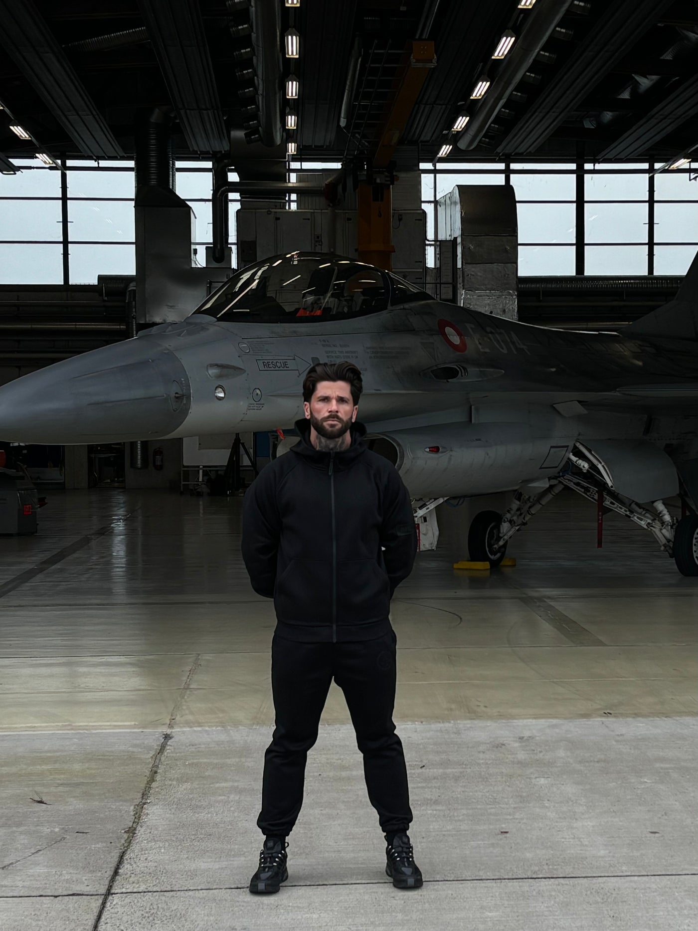 FIGHTER - WARM CARGO PANTS - BLACK