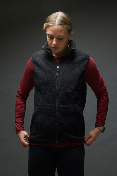 SNIPER FLEECE VEST - BLACK.