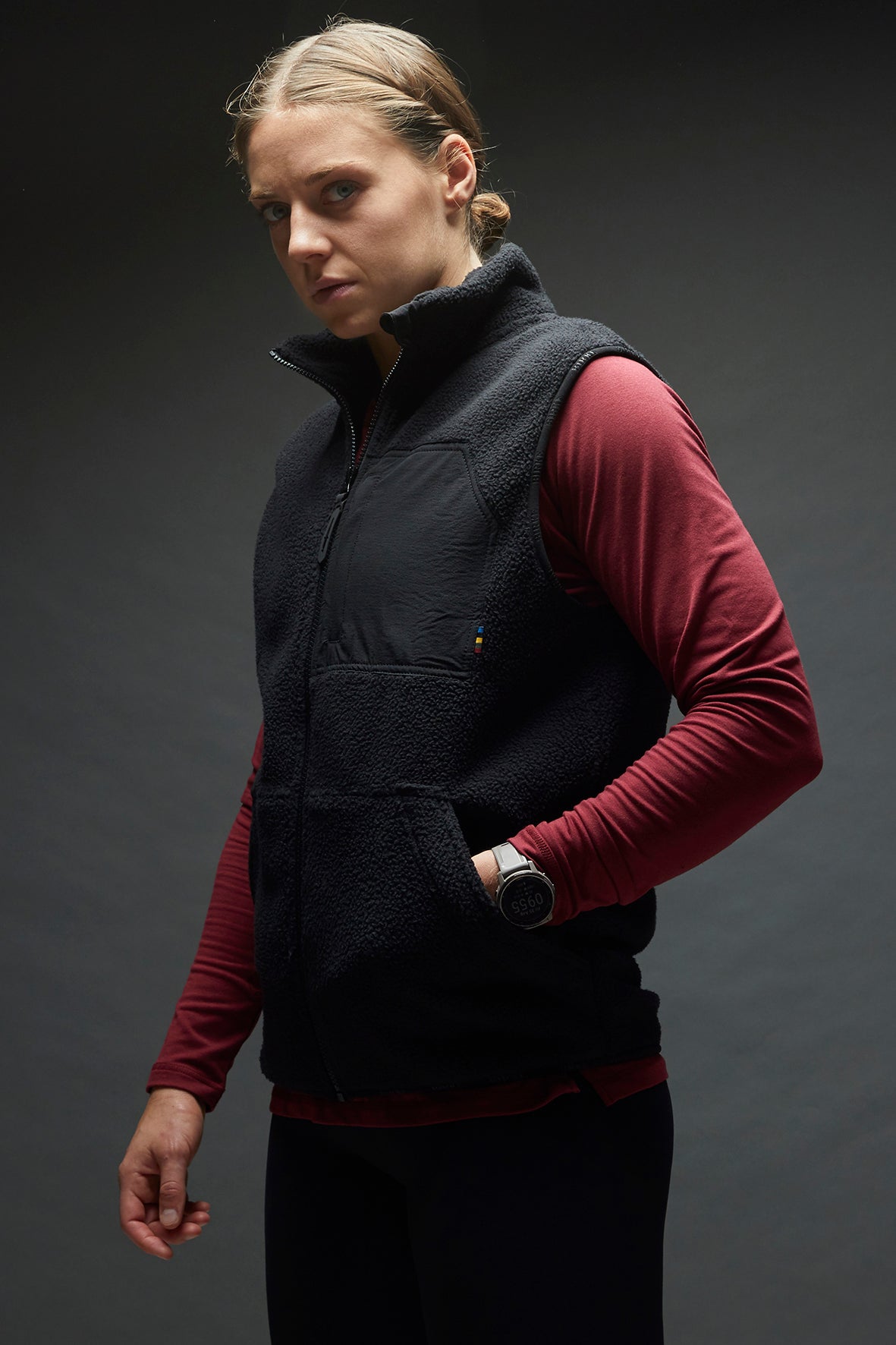 SNIPER FLEECE VEST - BLACK.