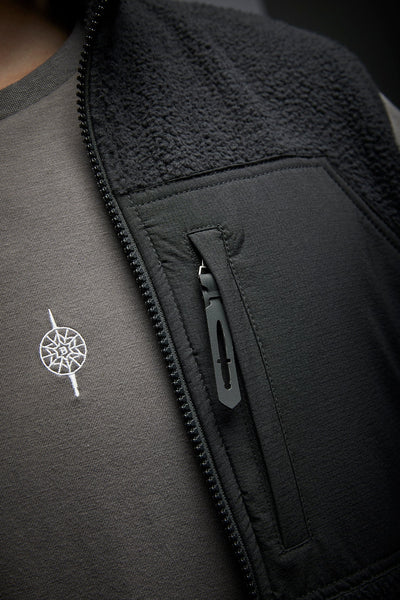 SNIPER FLEECE VEST - BLACK