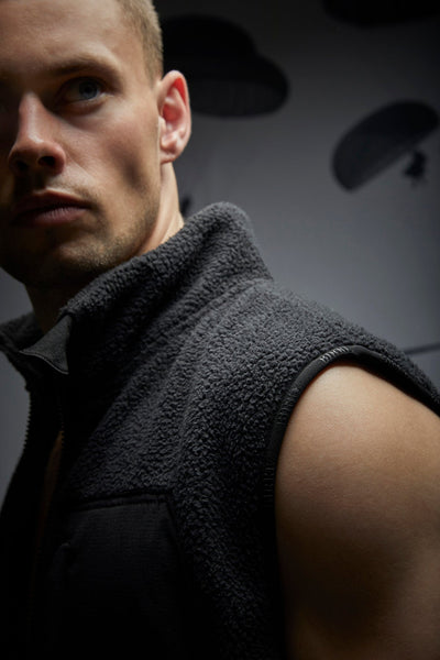 SNIPER FLEECE VEST - BLACK