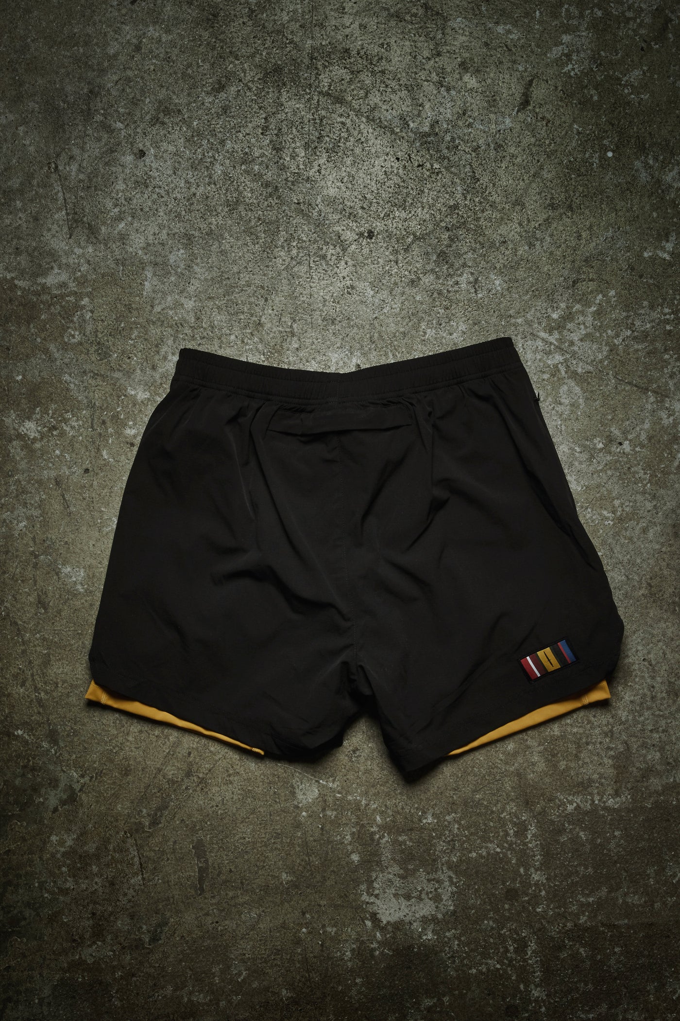 FIGHTER DIVISION 2 in 1 shorts - 5" BLACK